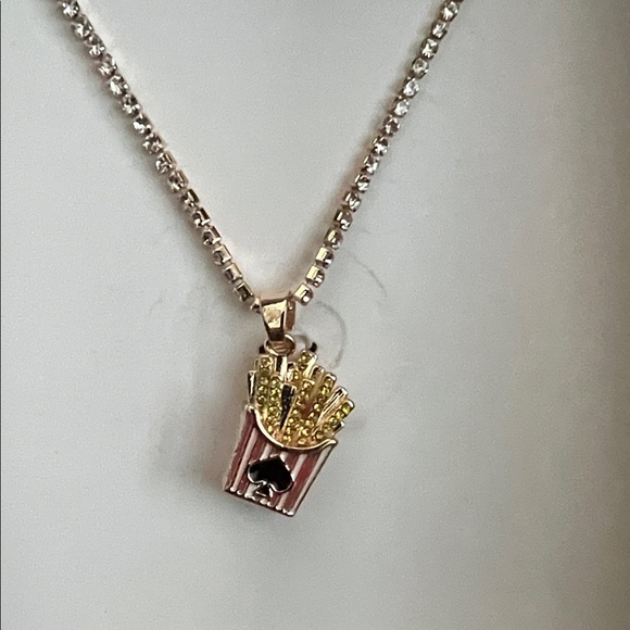 Kate Spade Gold and Silver Necklace with 🍟 French fries Pendant - Picture 2 of 5